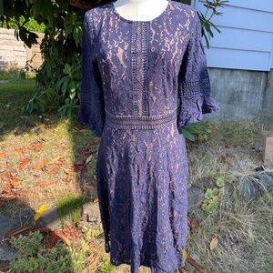 Blue lace dress